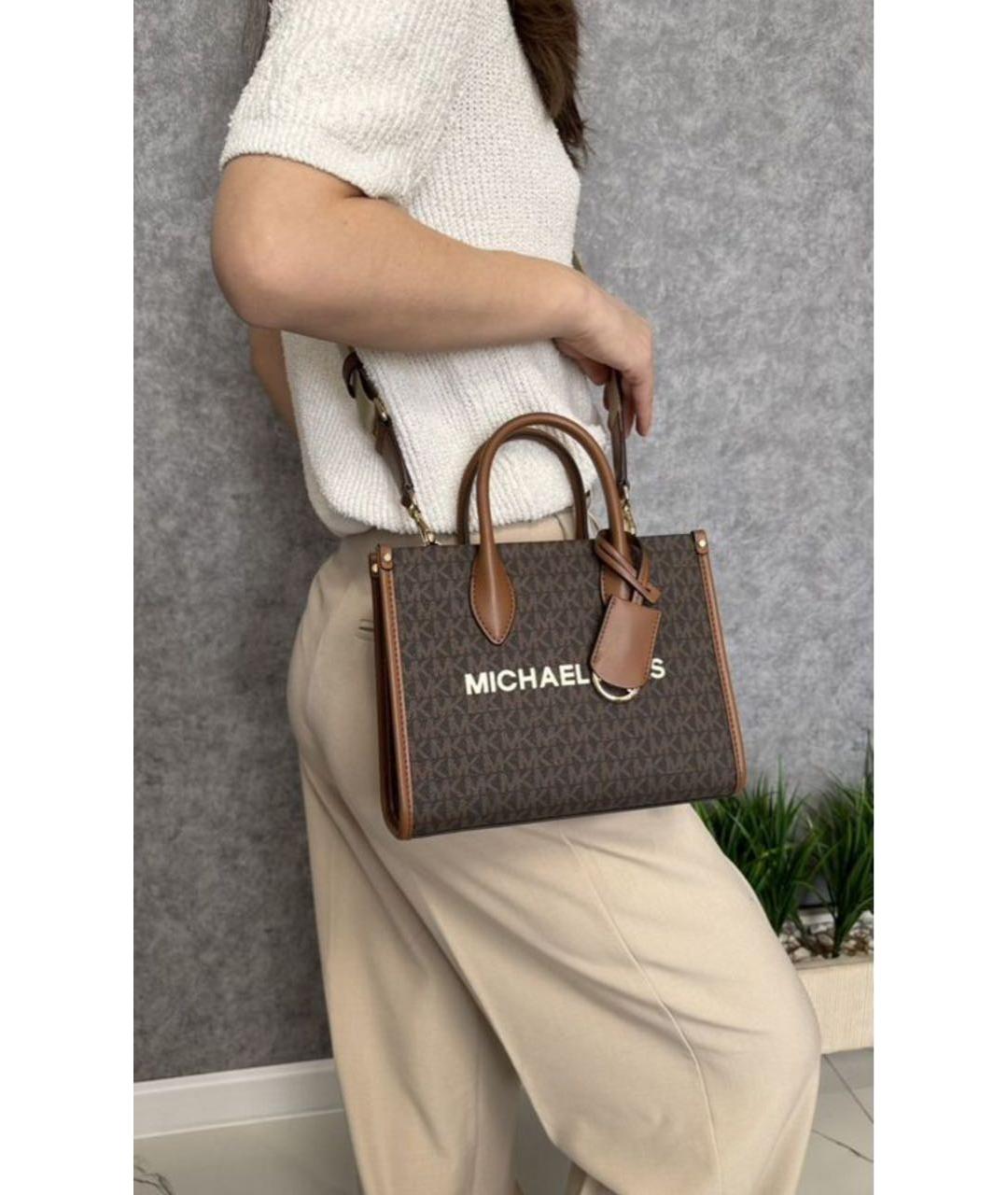 MICHAEL KORS Коричневая сумка с короткими ручками, фото 7