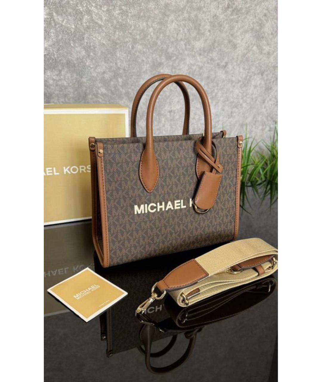 MICHAEL KORS Коричневая сумка с короткими ручками, фото 6