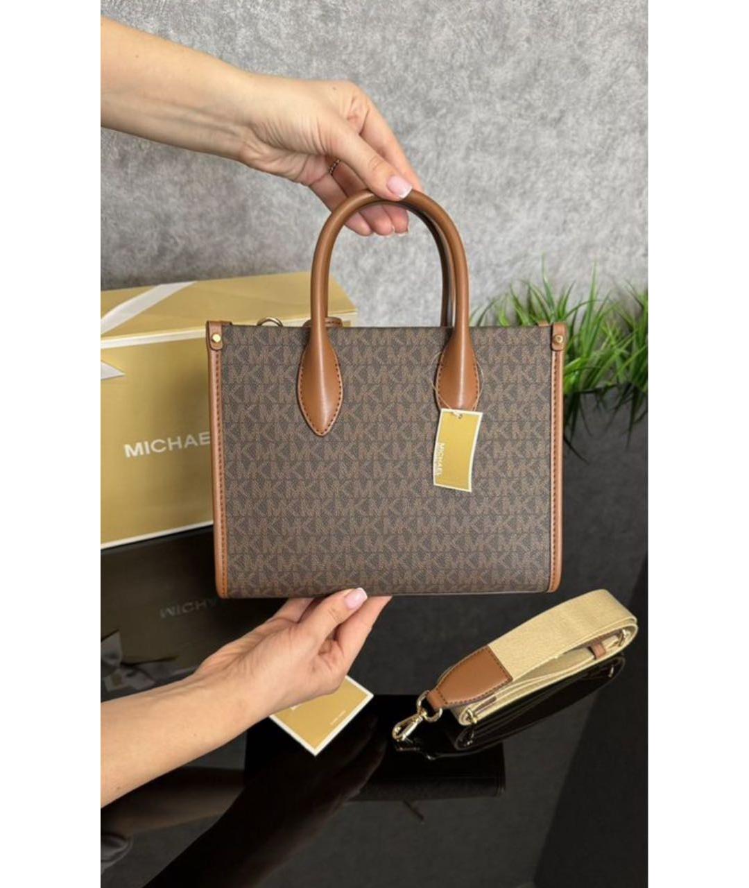 MICHAEL KORS Коричневая сумка с короткими ручками, фото 3