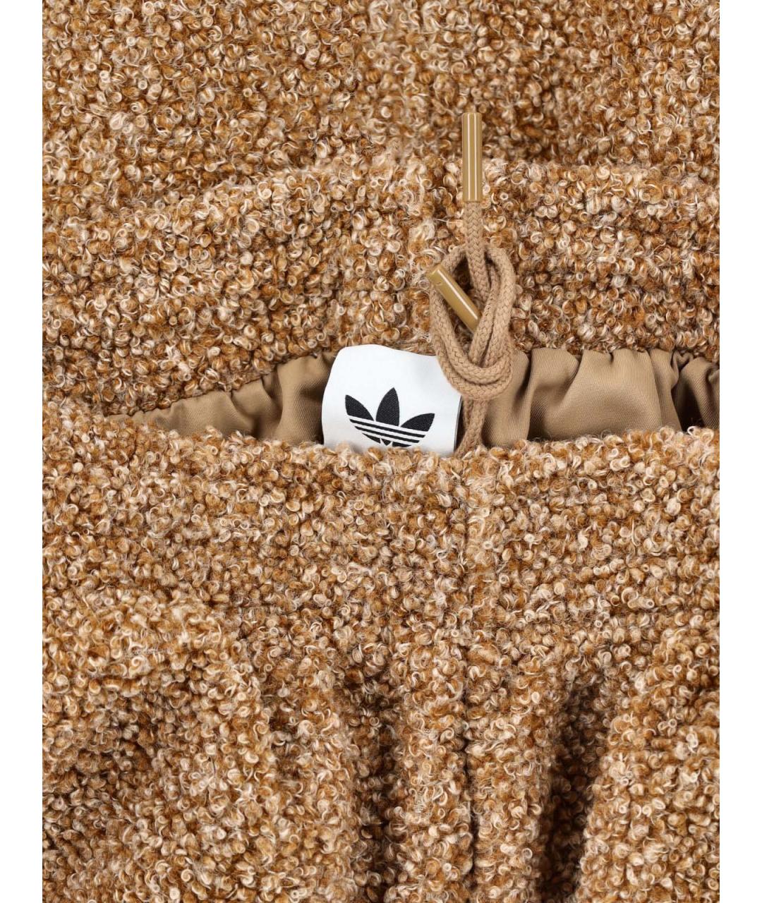 ADIDAS Бежевые полиэстеровые повседневные брюки, фото 4