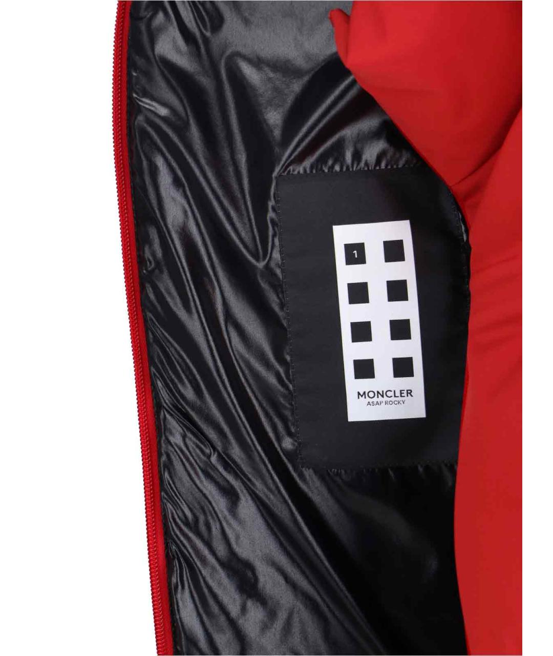 MONCLER Красный полиамидовый жилет, фото 3