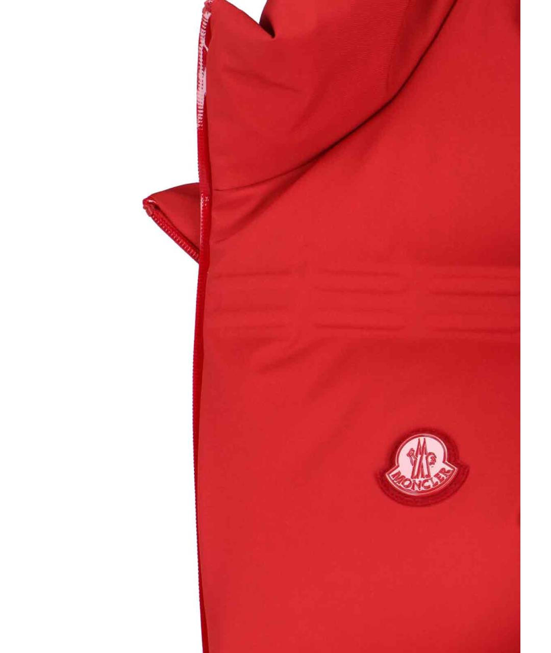MONCLER Красный полиамидовый жилет, фото 5