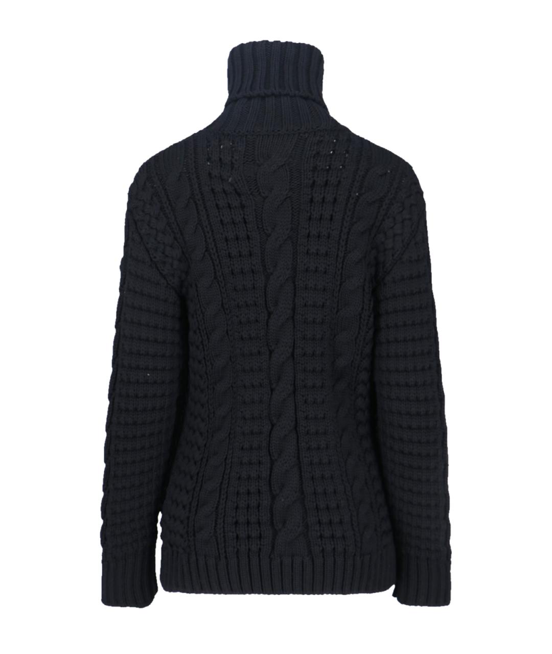 MONCLER Черный шерстяной джемпер / свитер, фото 2