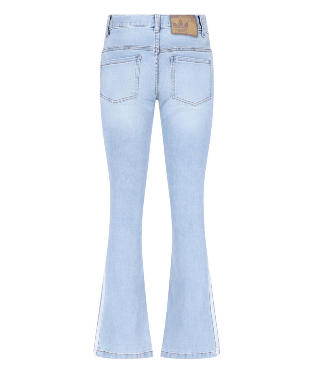 ADIDAS Синие хлопковые прямые джинсы, фото 2