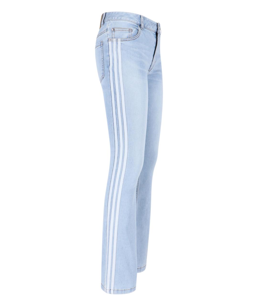 ADIDAS Синие хлопковые прямые джинсы, фото 3