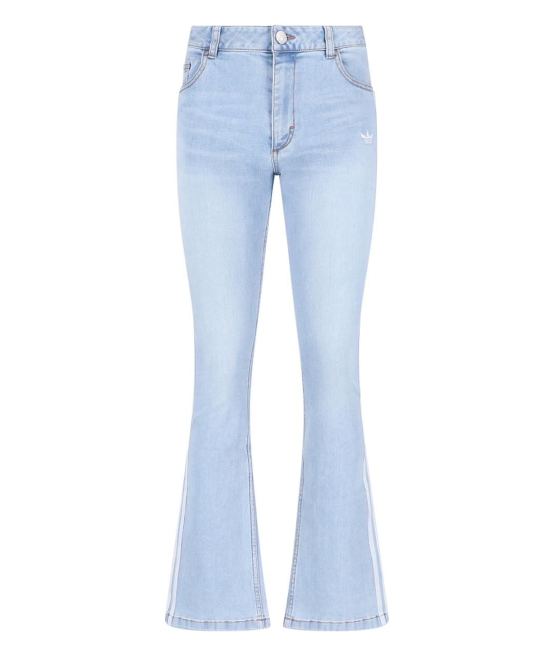 ADIDAS Синие хлопковые прямые джинсы, фото 1