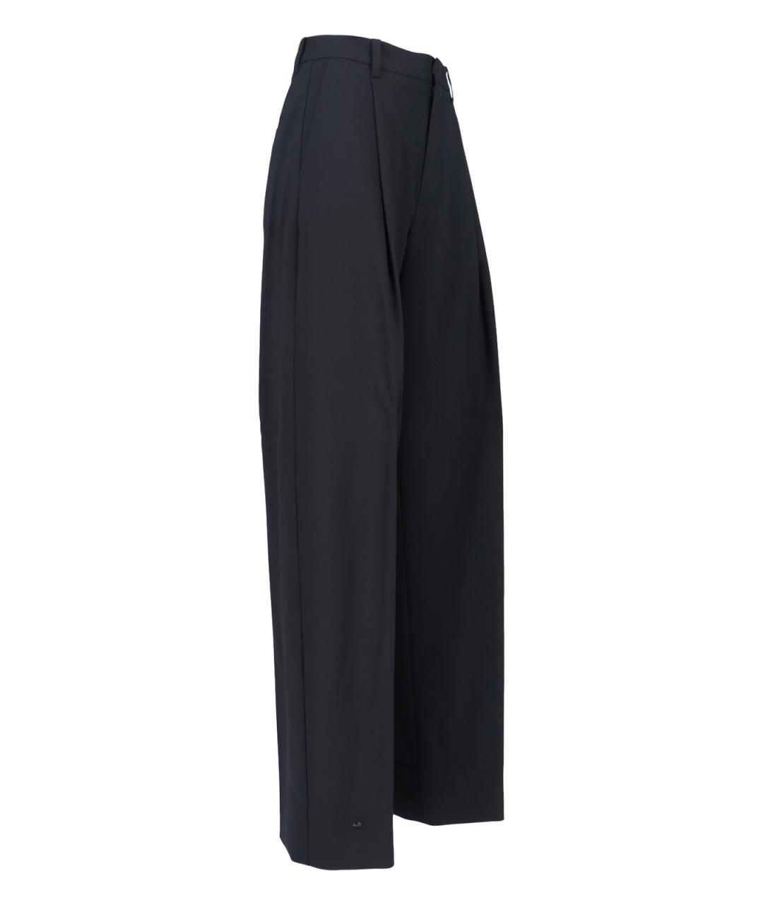 MONCLER Черные полиэстеровые прямые брюки, фото 3