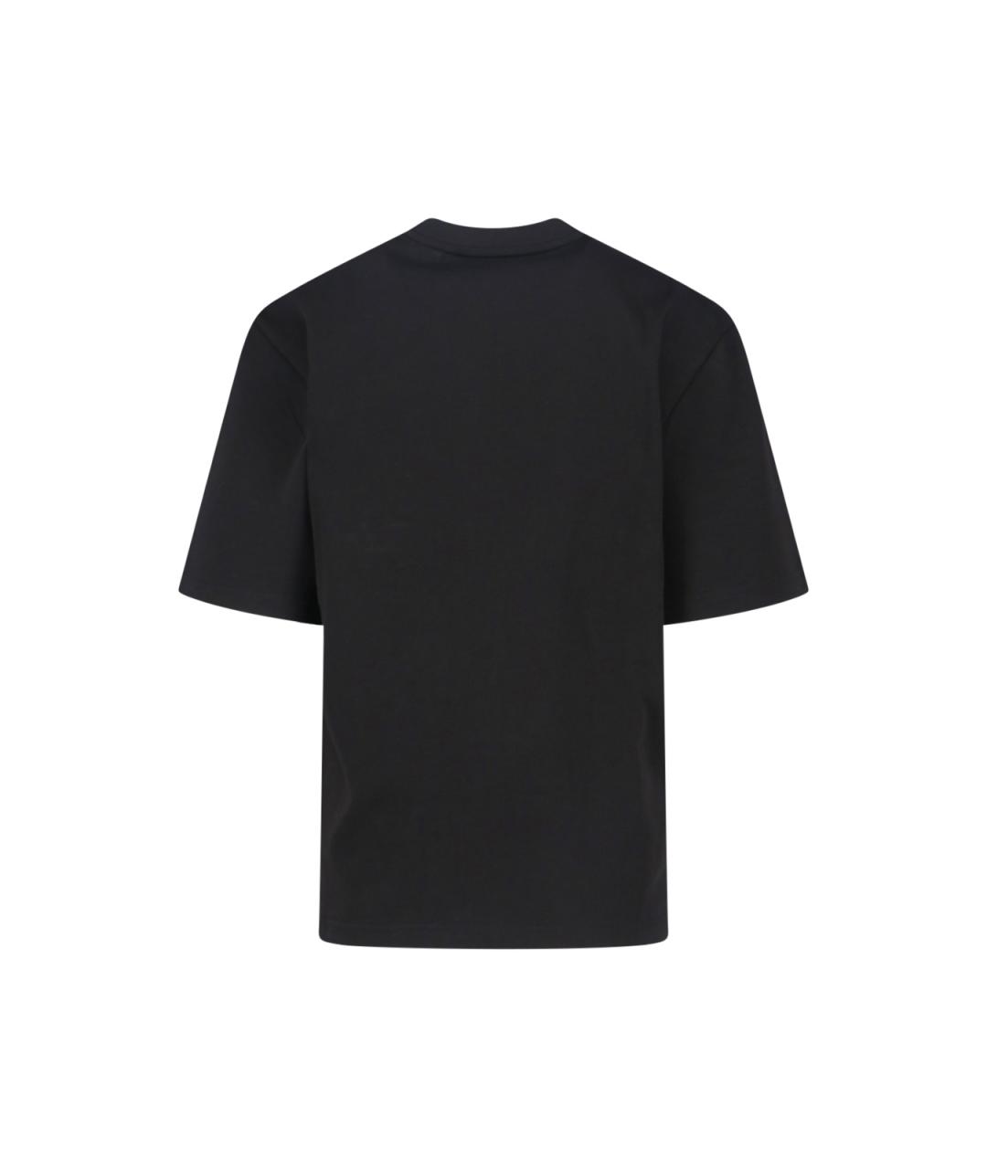 MONCLER Черная хлопковая футболка, фото 2