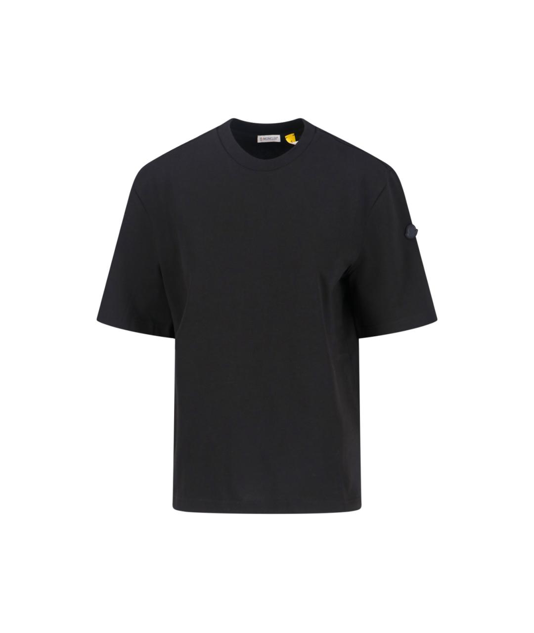 MONCLER Черная хлопковая футболка, фото 1