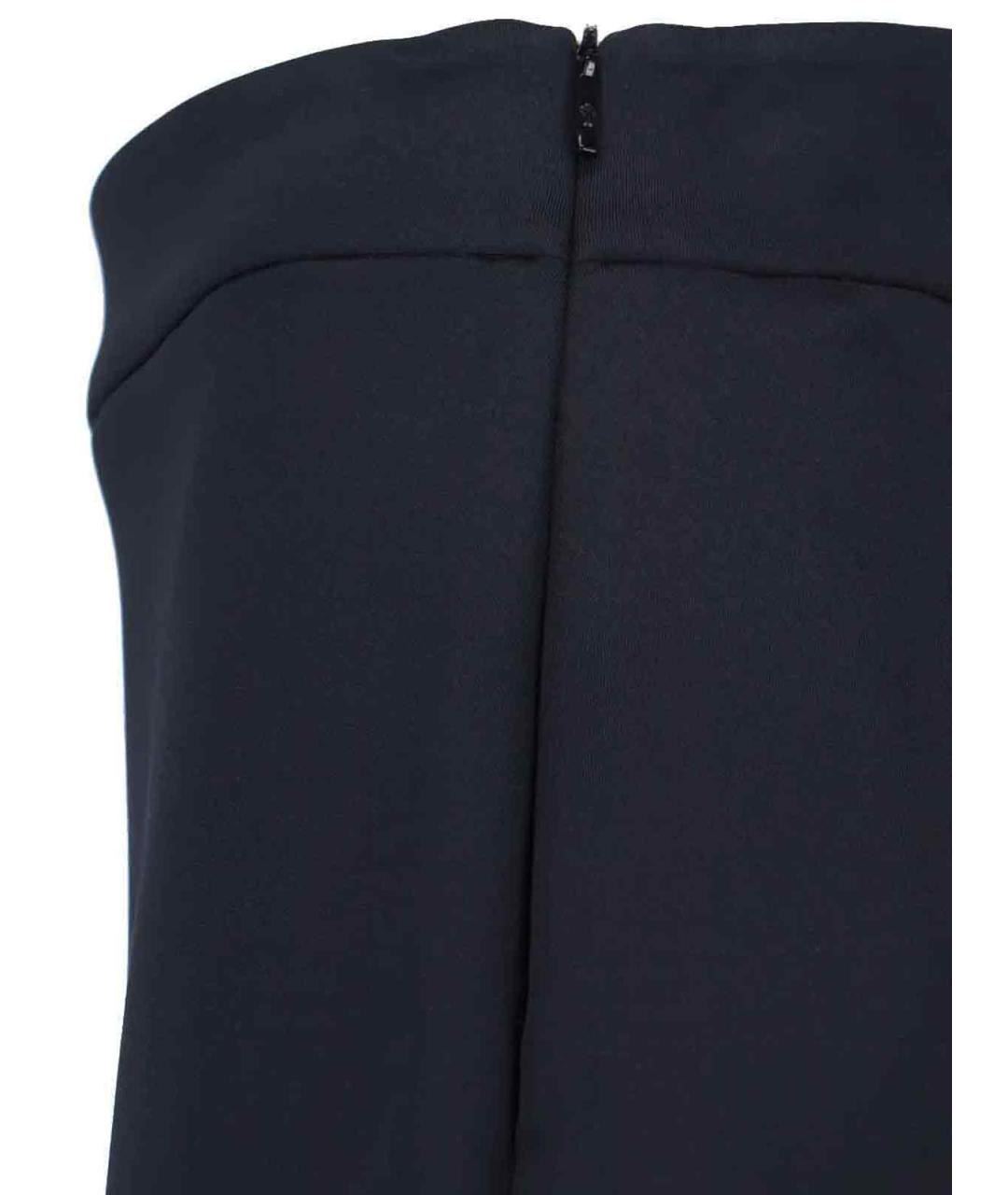 MONCLER Черная полиэстеровая юбка миди, фото 5