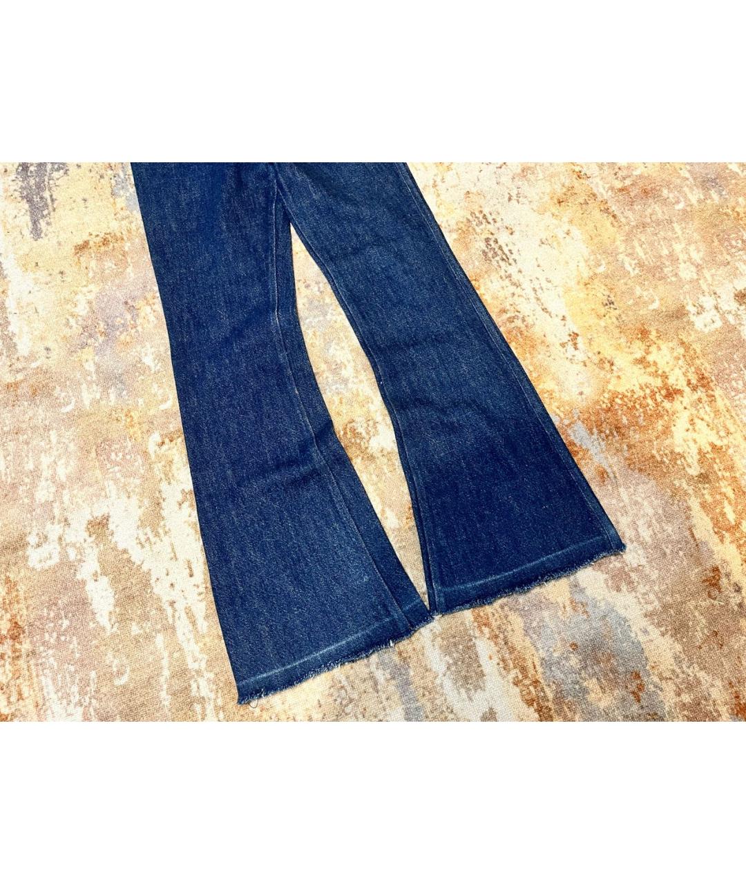 PRADA Темно-синие хлопковые джинсы клеш, фото 5
