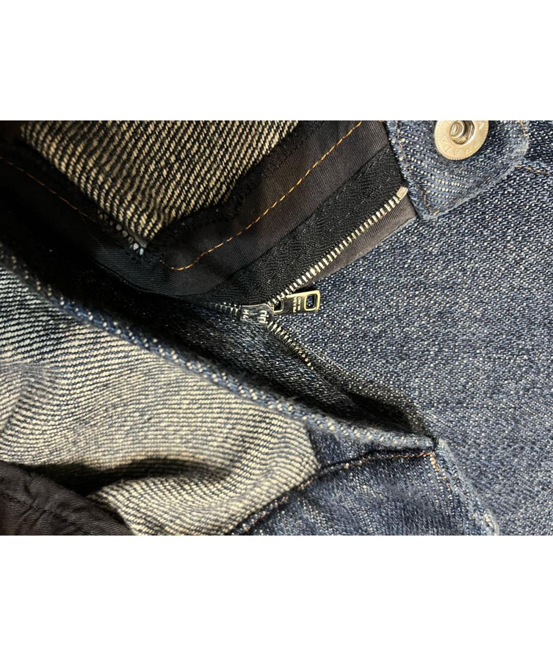 PRADA Темно-синие хлопковые джинсы клеш, фото 6