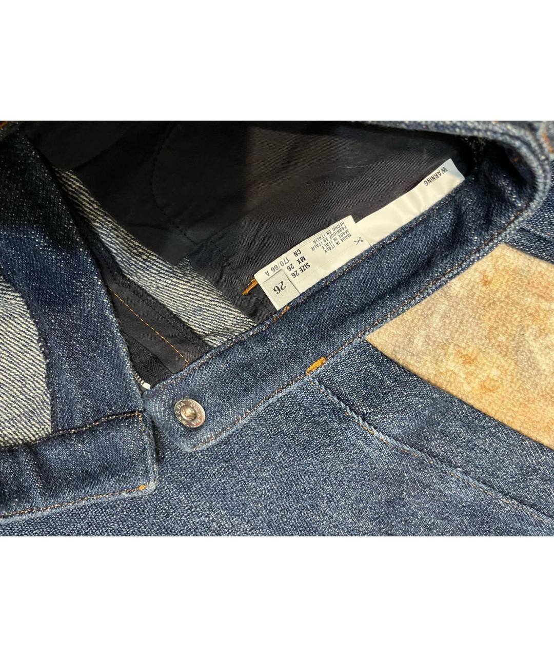 PRADA Темно-синие хлопковые джинсы клеш, фото 7