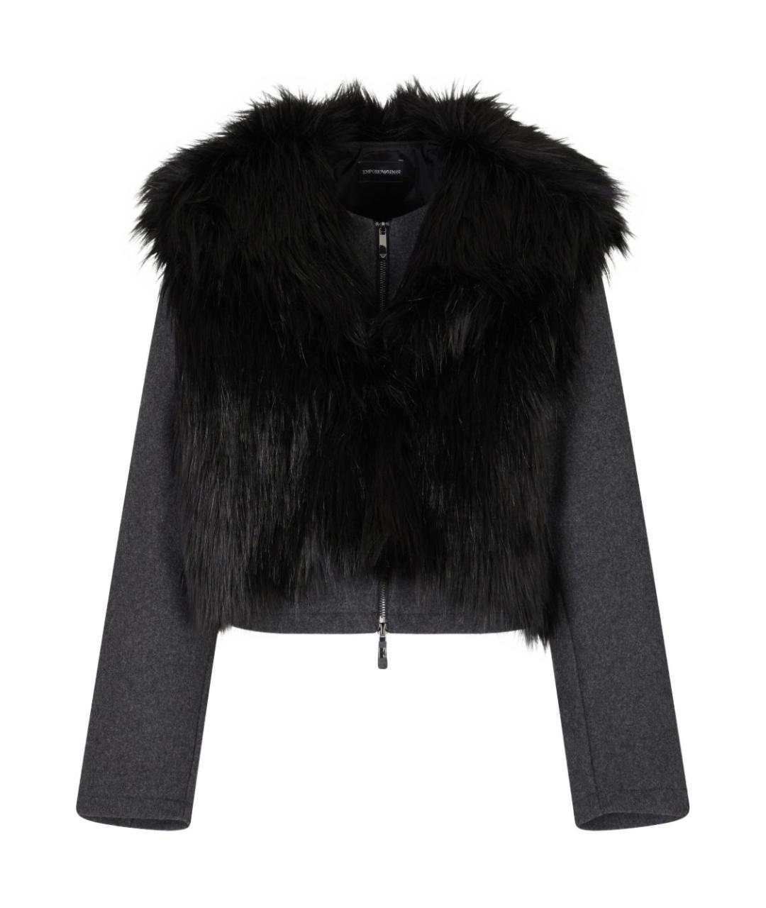 EMPORIO ARMANI Серая хлопковая куртка, фото 1