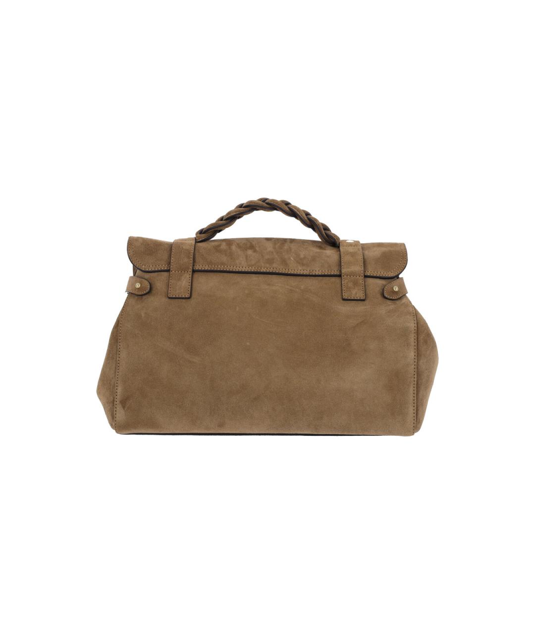 MULBERRY Коричневая замшевая сумка тоут, фото 3