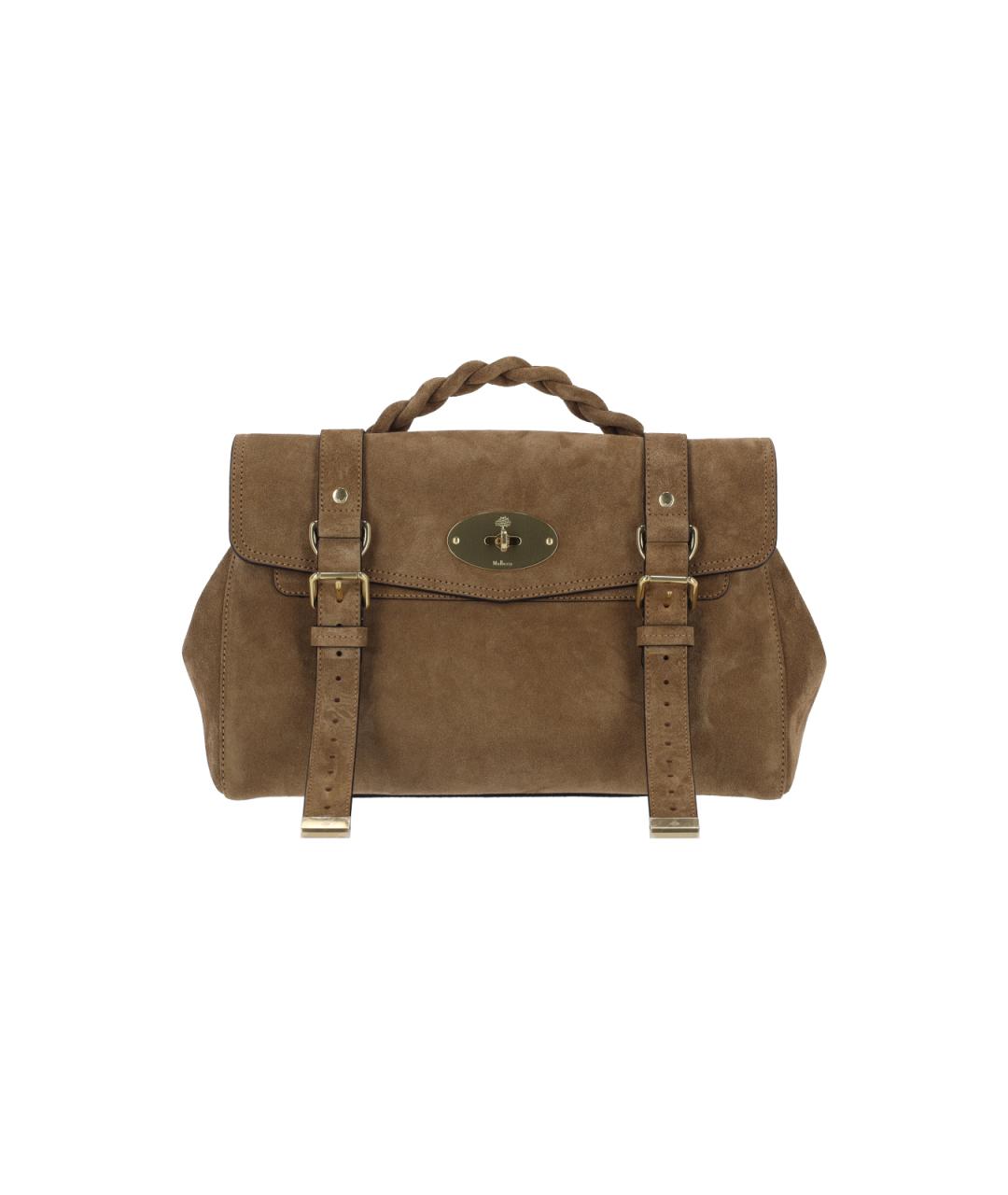 MULBERRY Коричневая замшевая сумка тоут, фото 1