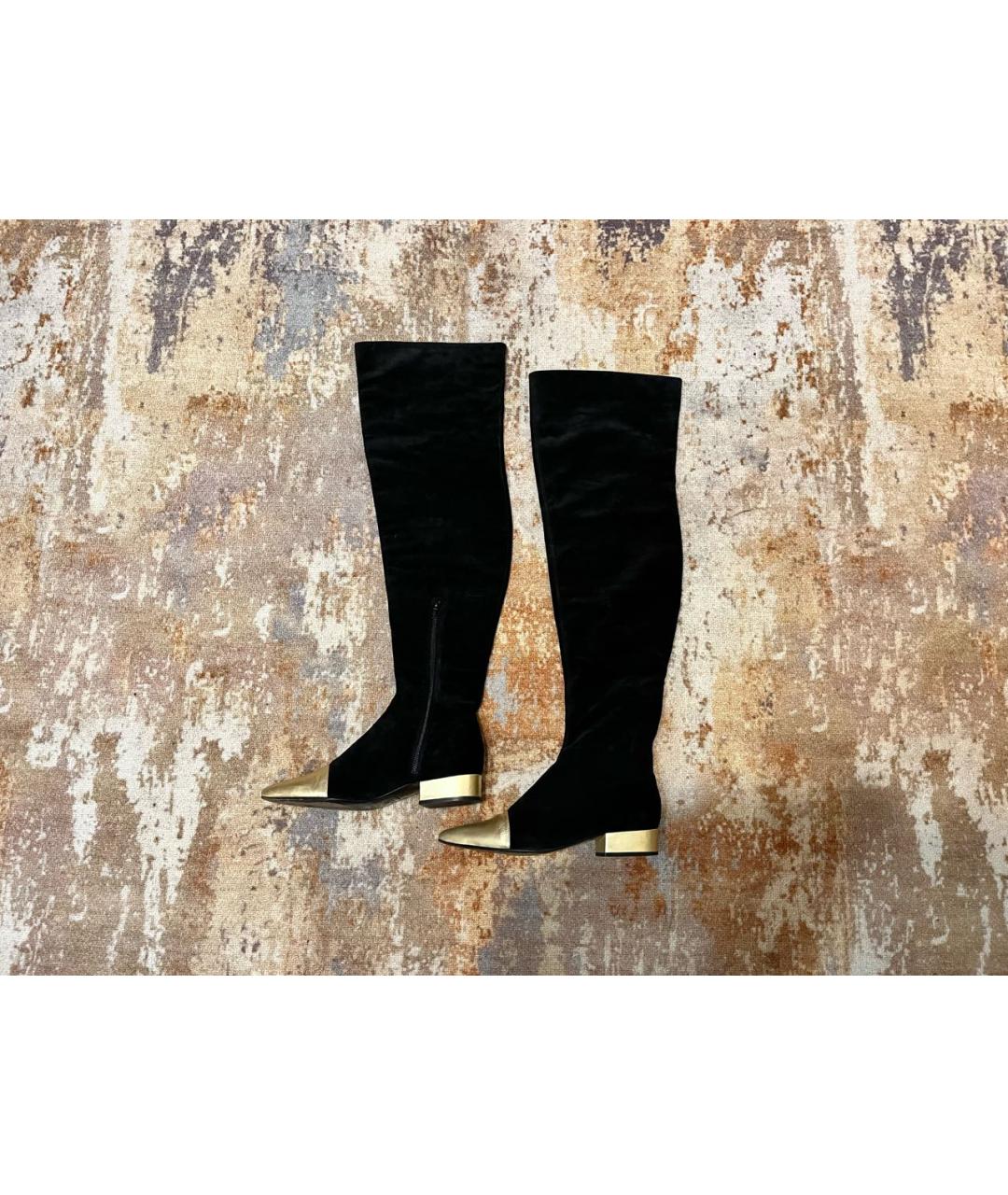 VERSACE Черные замшевые сапоги, фото 8