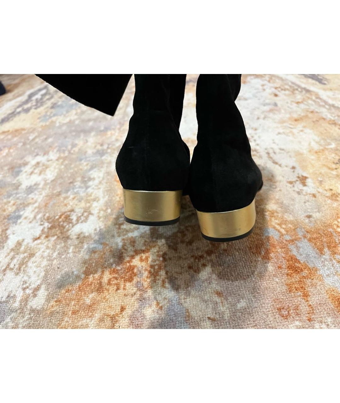 VERSACE Черные замшевые сапоги, фото 5