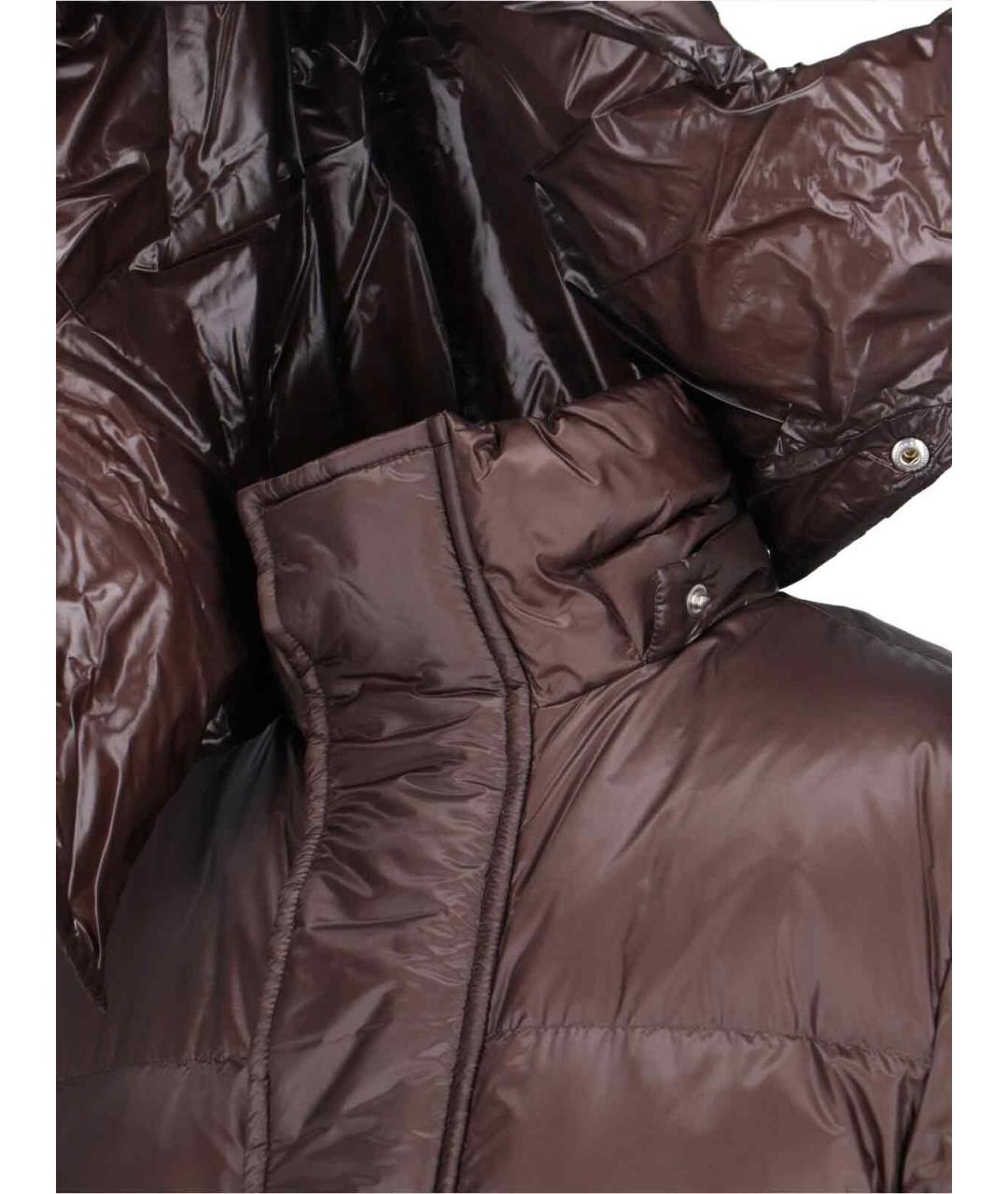 SACAI Коричневый полиамидовый пуховик, фото 4