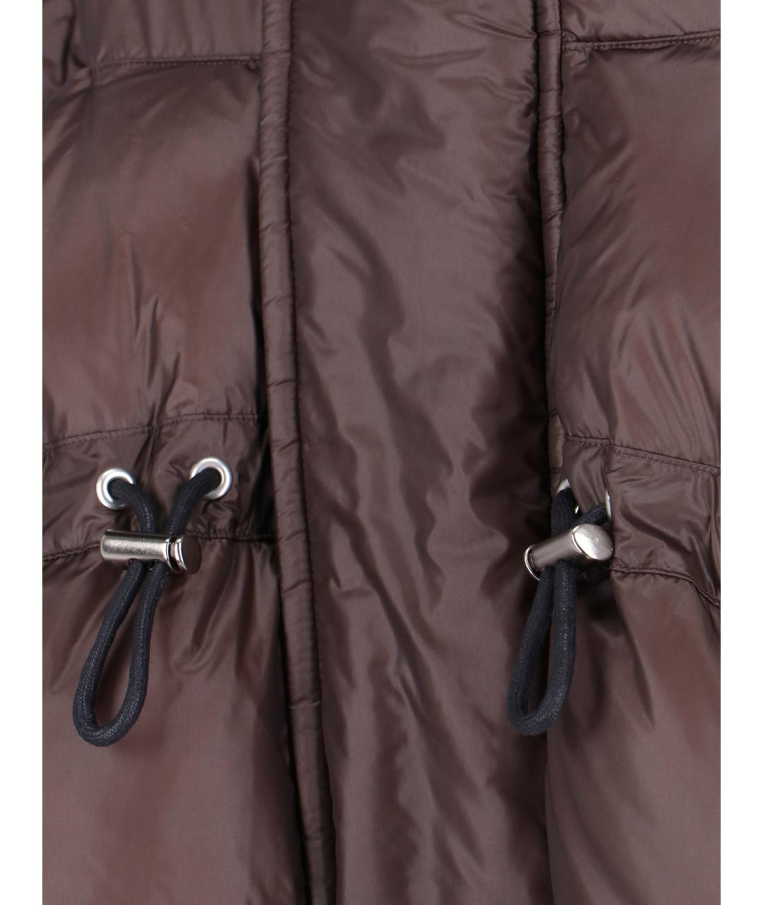 SACAI Коричневый полиамидовый пуховик, фото 3