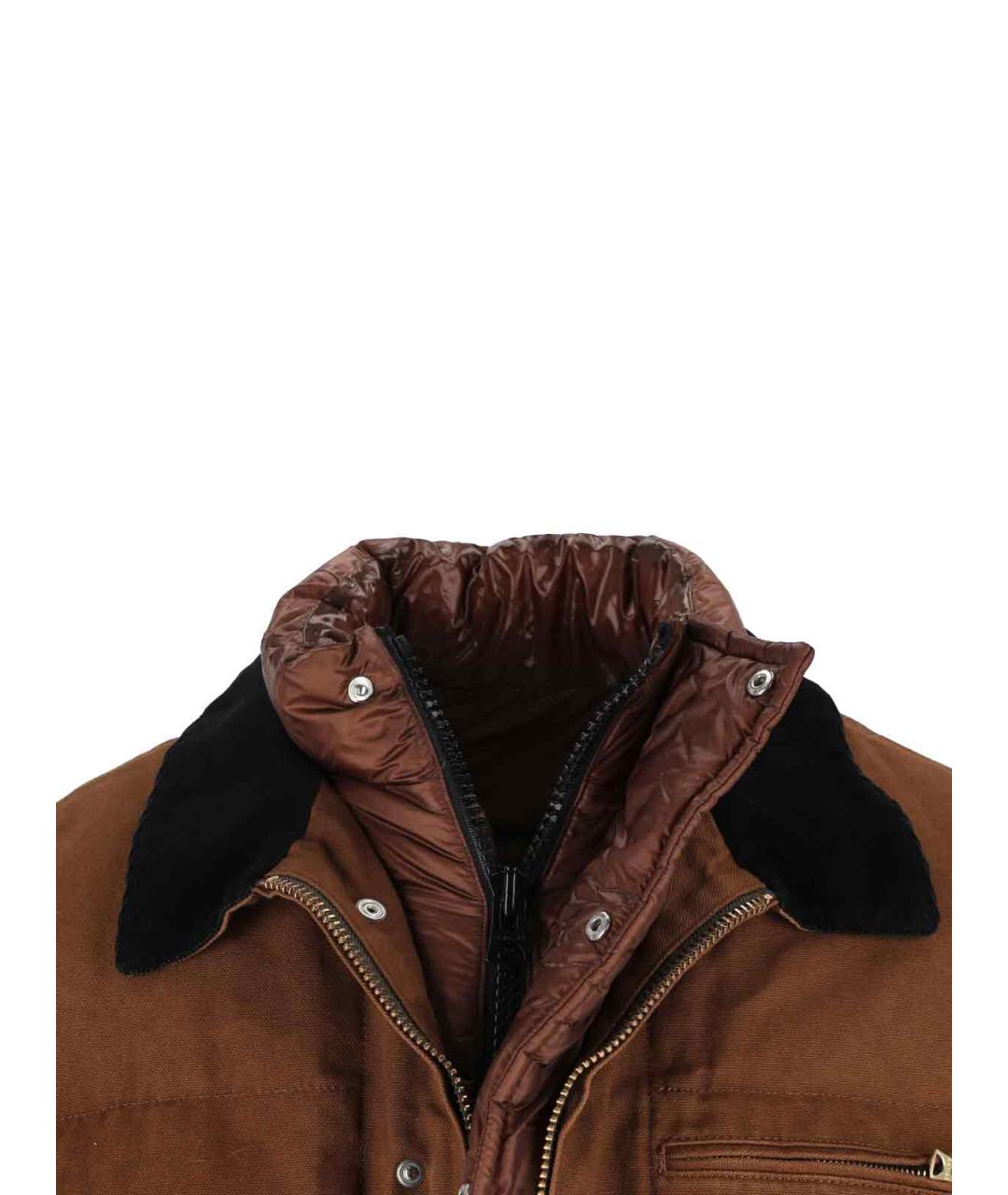 SACAI Коричневый хлопковый пуховик, фото 6