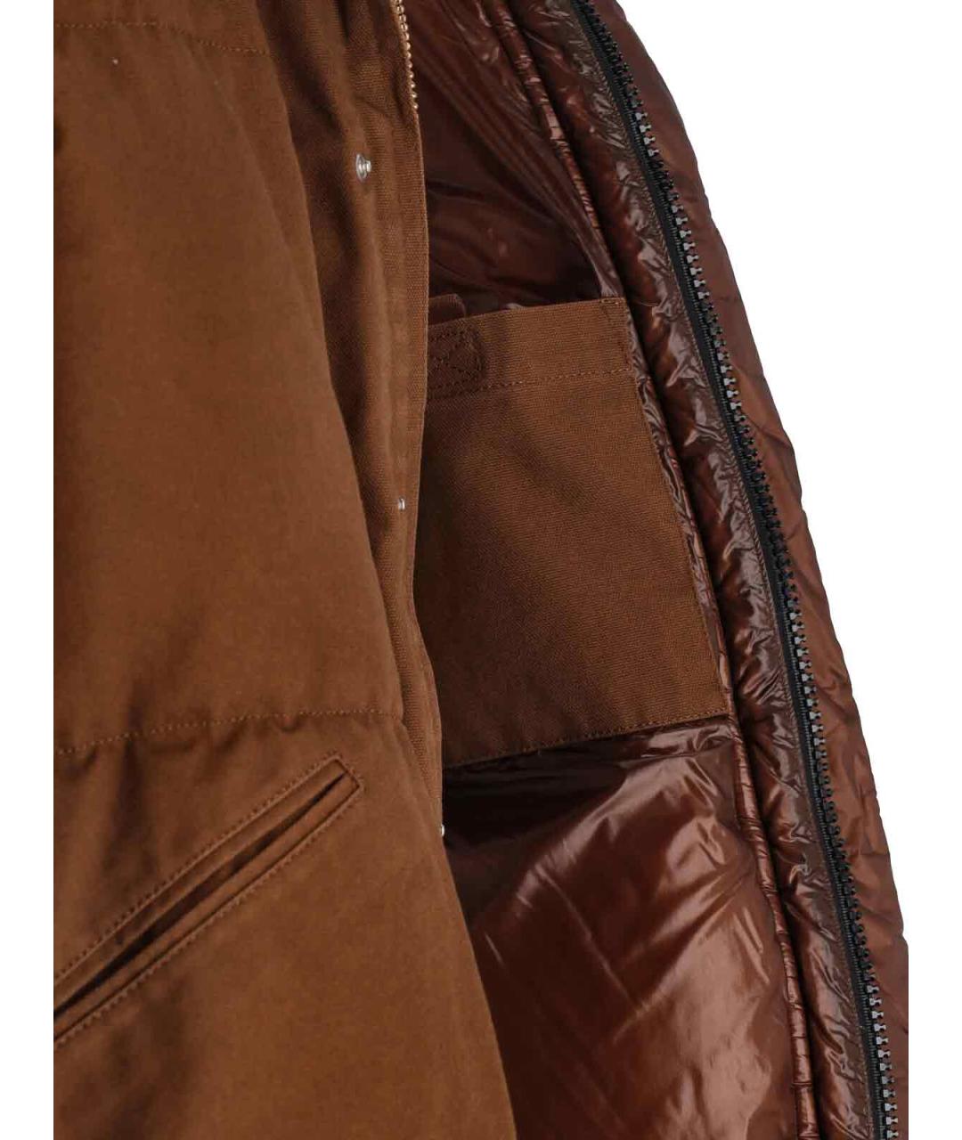 SACAI Коричневый хлопковый пуховик, фото 7