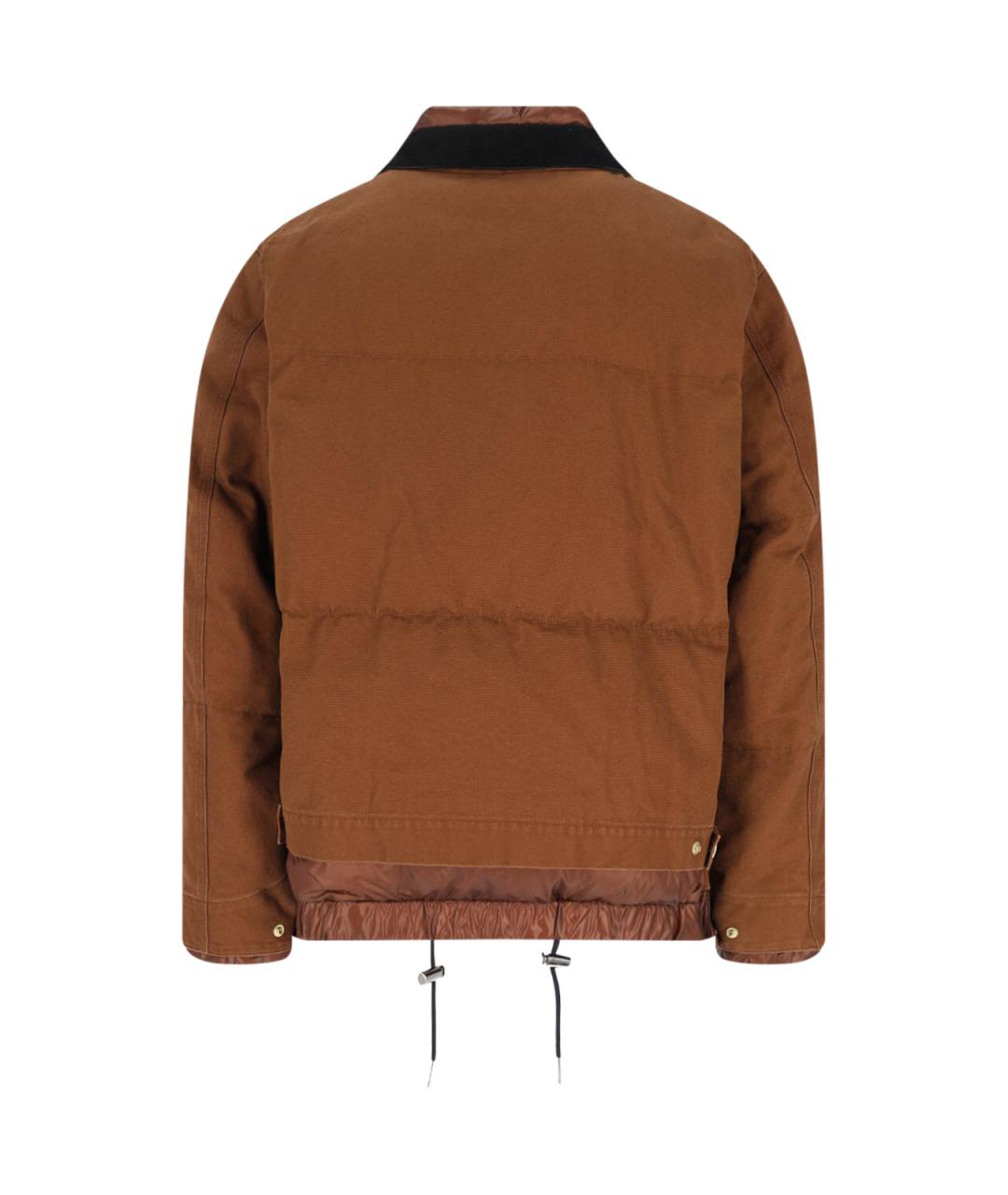 SACAI Коричневый хлопковый пуховик, фото 2