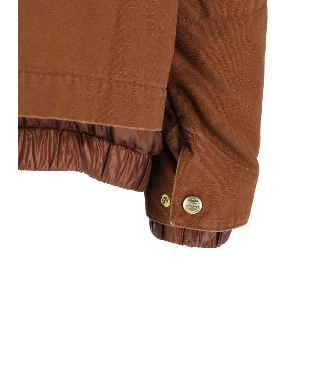 SACAI Коричневый хлопковый пуховик, фото 3