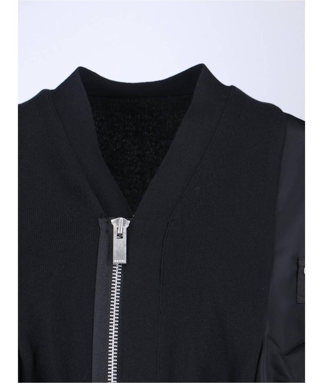 SACAI Черная хлопковая куртка, фото 4