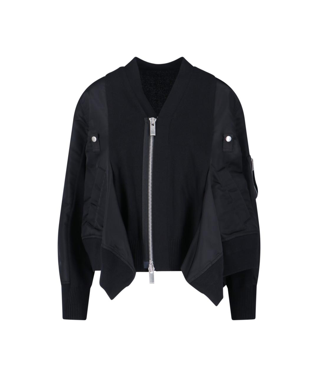 SACAI Черная хлопковая куртка, фото 1