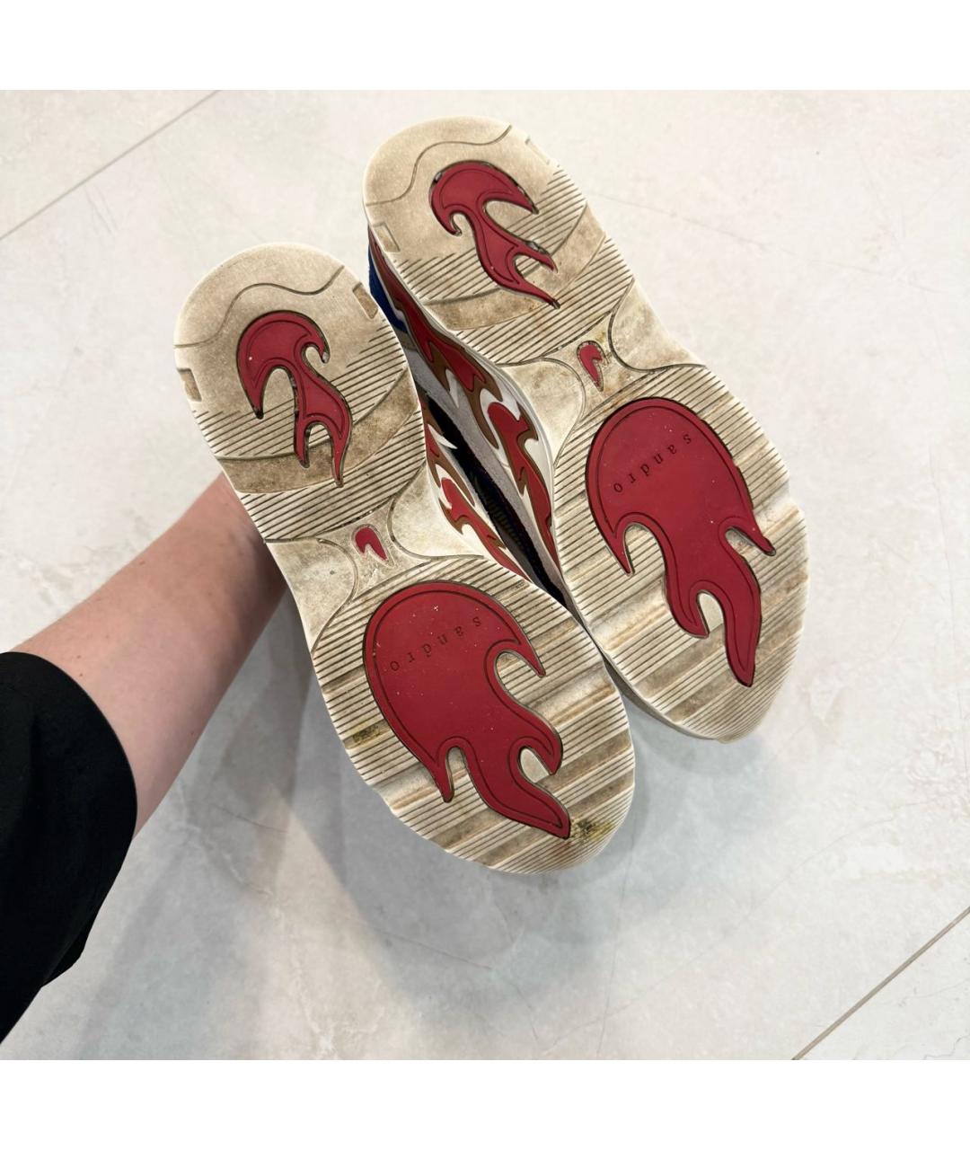 SANDRO Бежевые замшевые кроссовки, фото 6