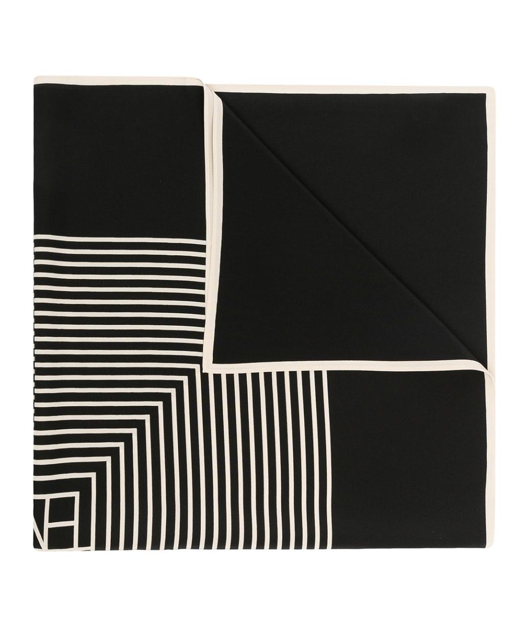 TOTEME Черный шелковый шарф, фото 1