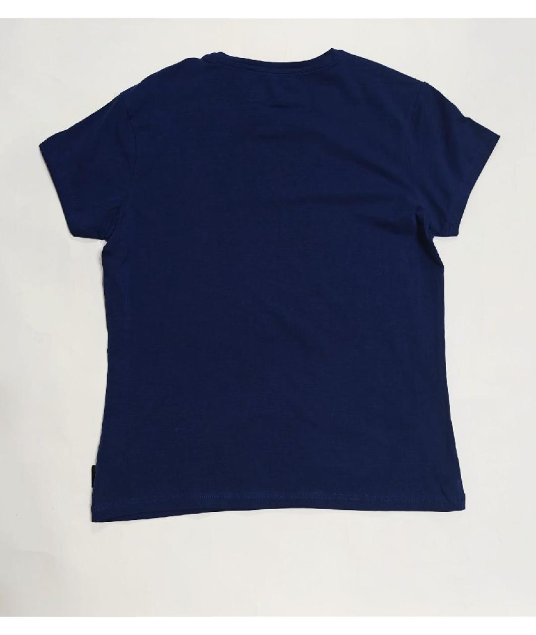 JOHN RICHMOND Темно-синяя хлопковая футболка, фото 2