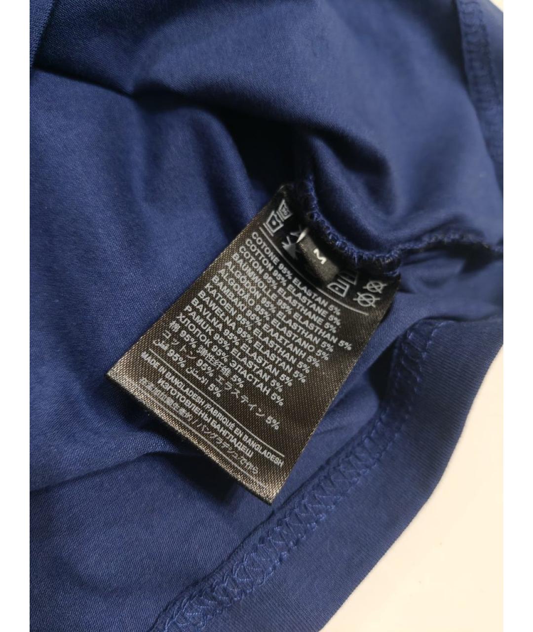 JOHN RICHMOND Темно-синяя хлопковая футболка, фото 6