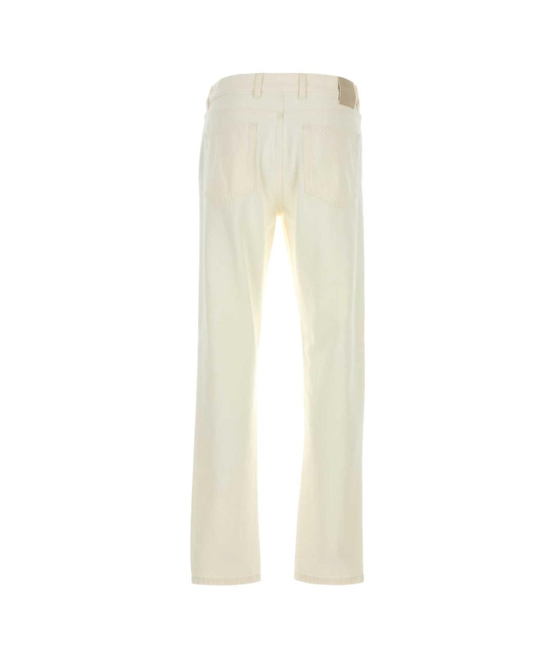 ZEGNA Белые хлопковые прямые джинсы, фото 2
