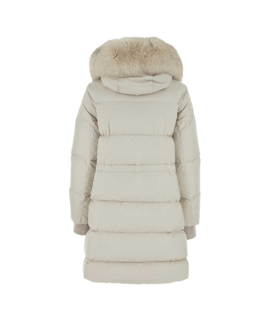 MOORER Белый полиэстеровый пуховик, фото 2