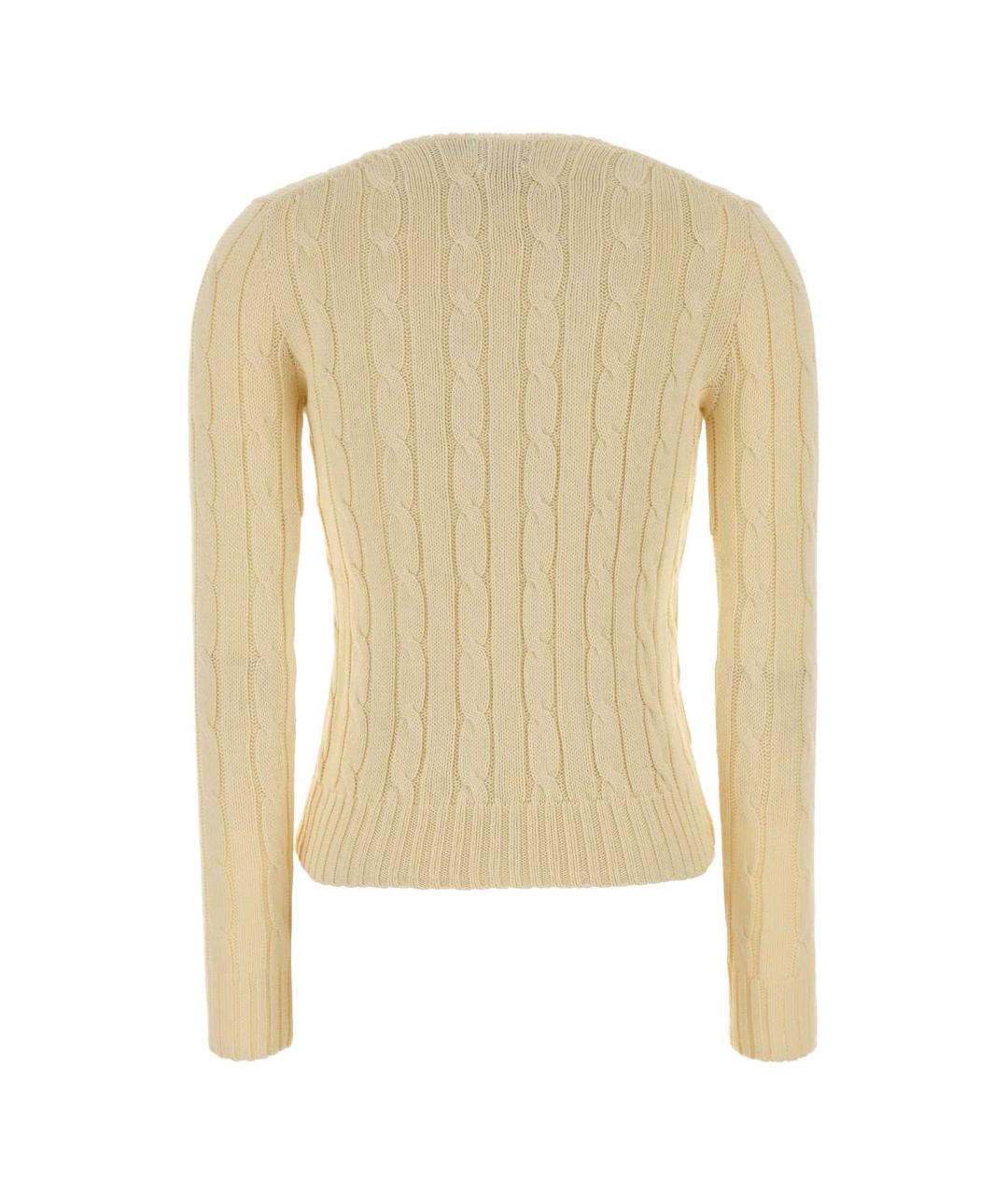 POLO RALPH LAUREN Желтый хлопковый джемпер / свитер, фото 2