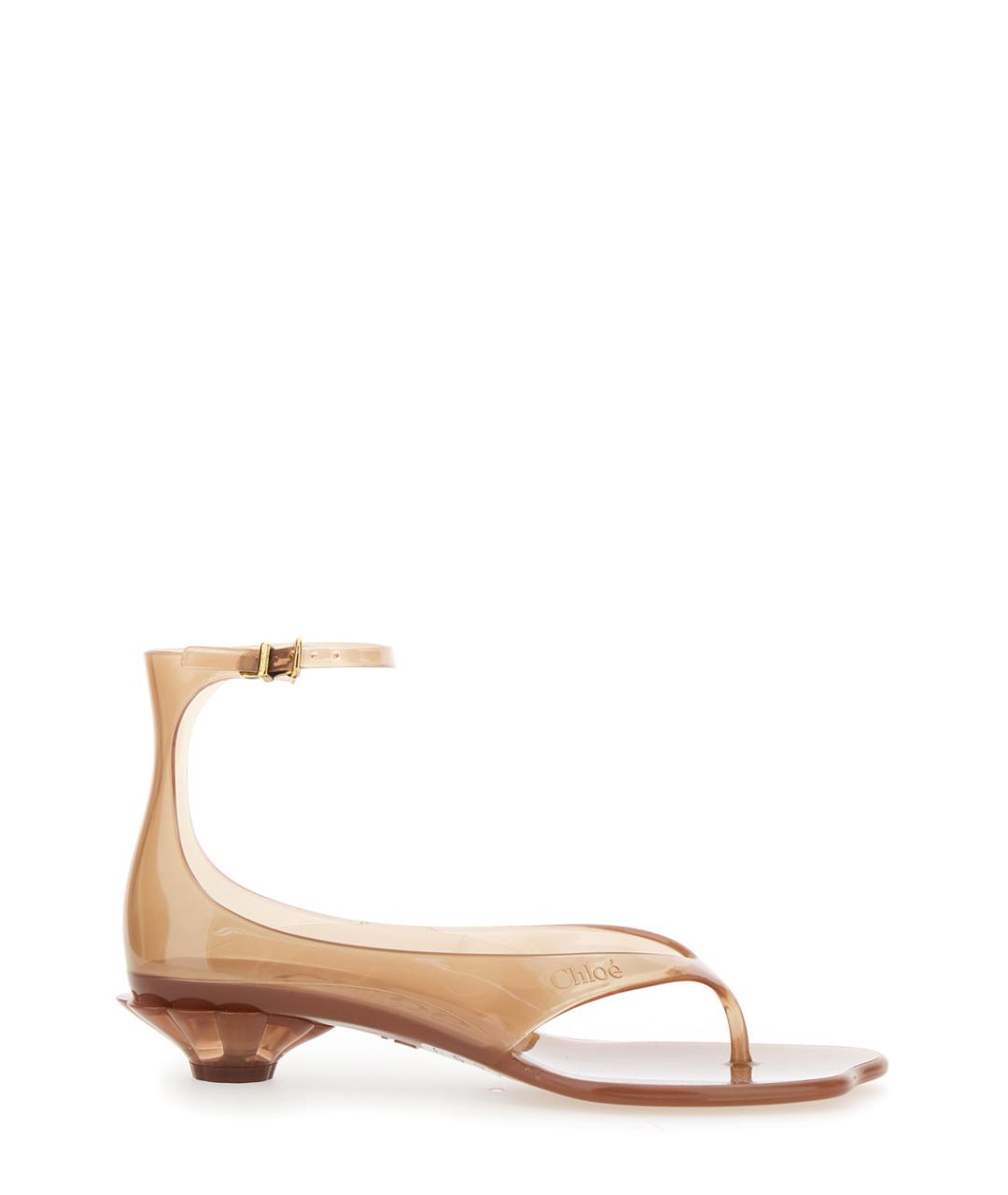 CHLOE Коричневые резиновые сандалии, фото 1
