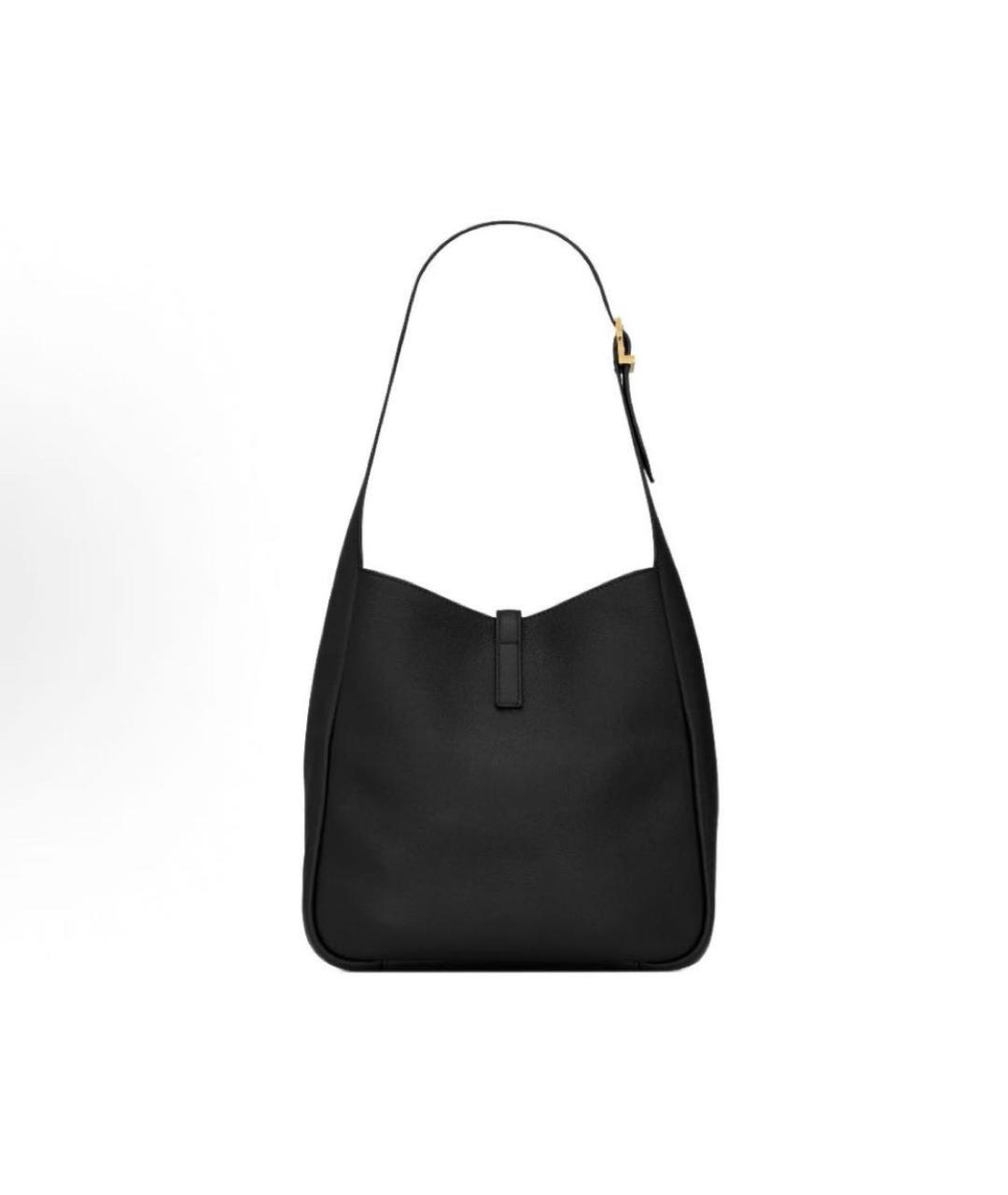 SAINT LAURENT Черная кожаная сумка через плечо, фото 2