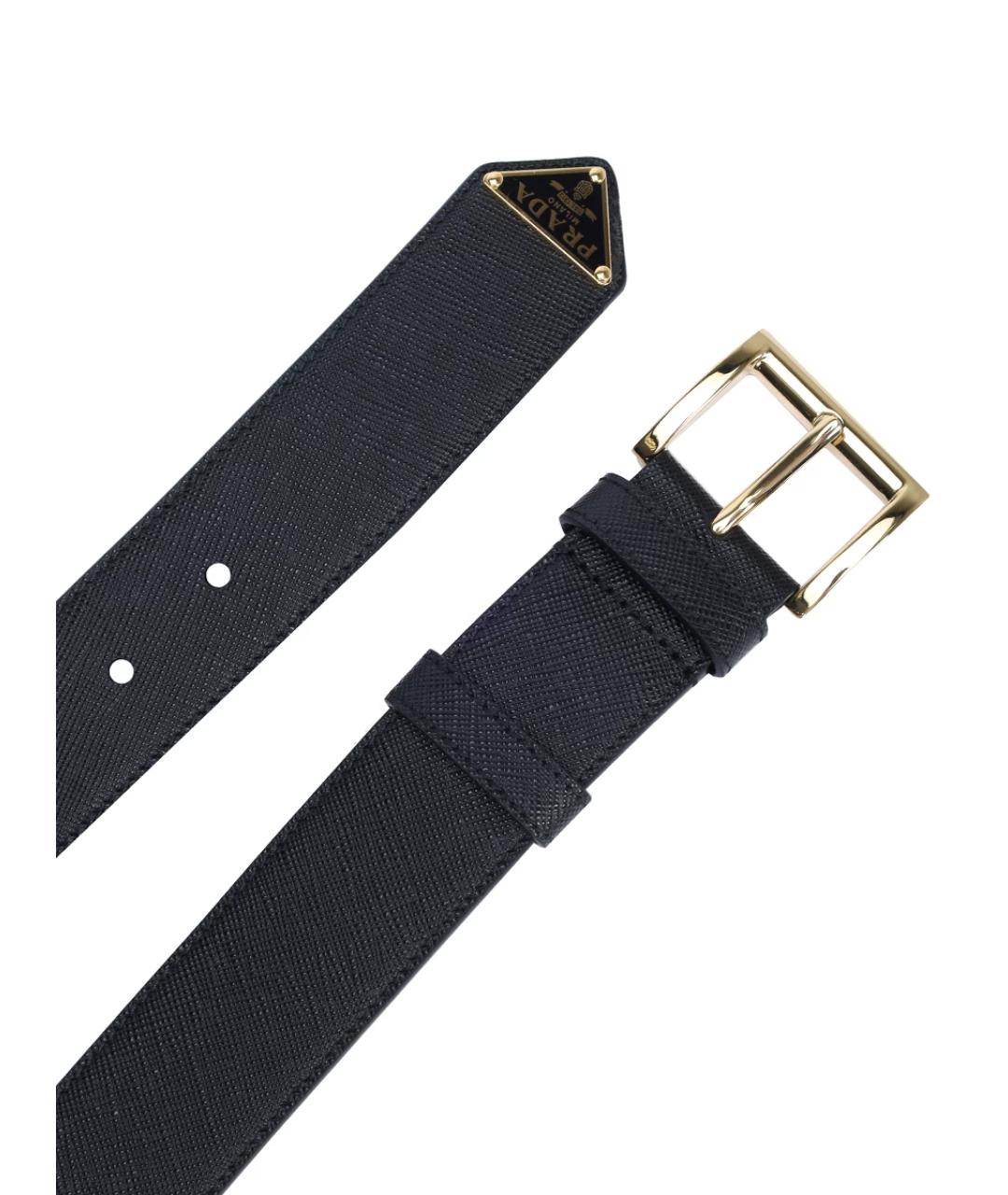 PRADA Черный кожаный ремень, фото 3