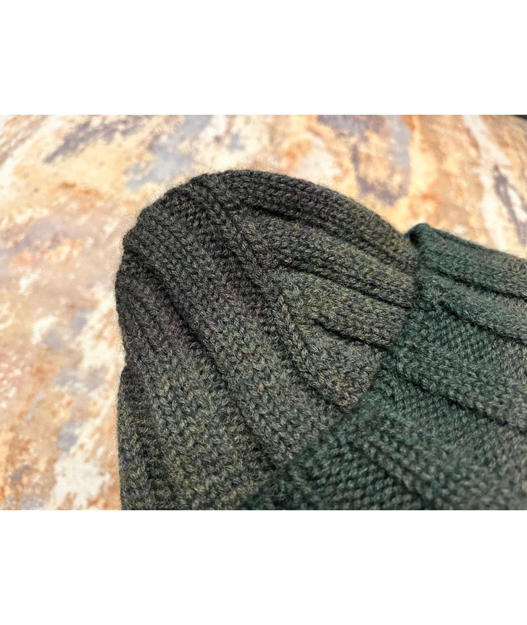 BOTTEGA VENETA Хаки шерстяная шапка, фото 5