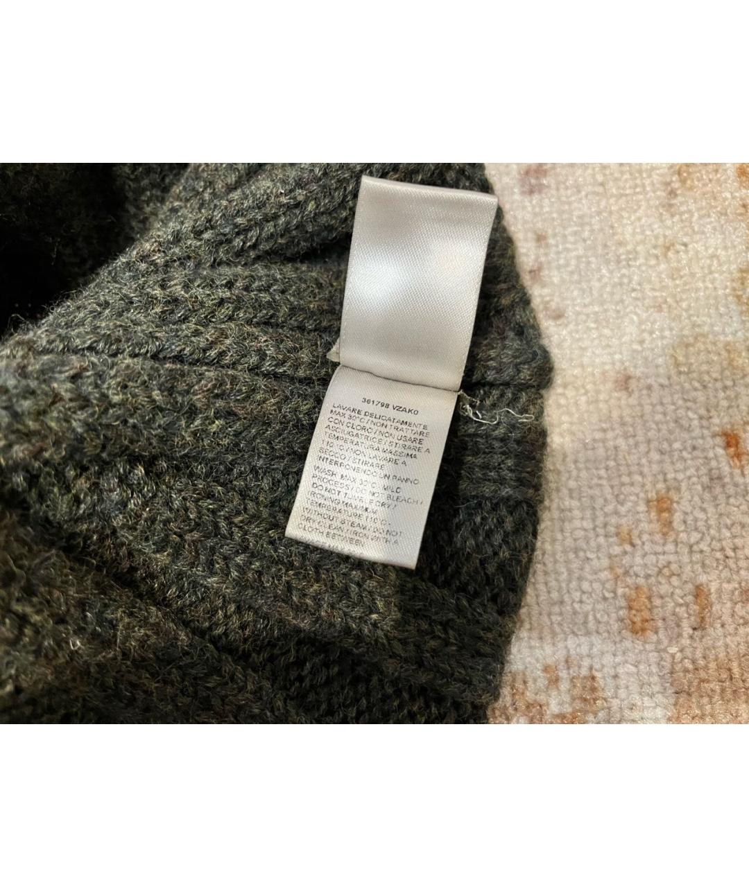 BOTTEGA VENETA Хаки шерстяная шапка, фото 8