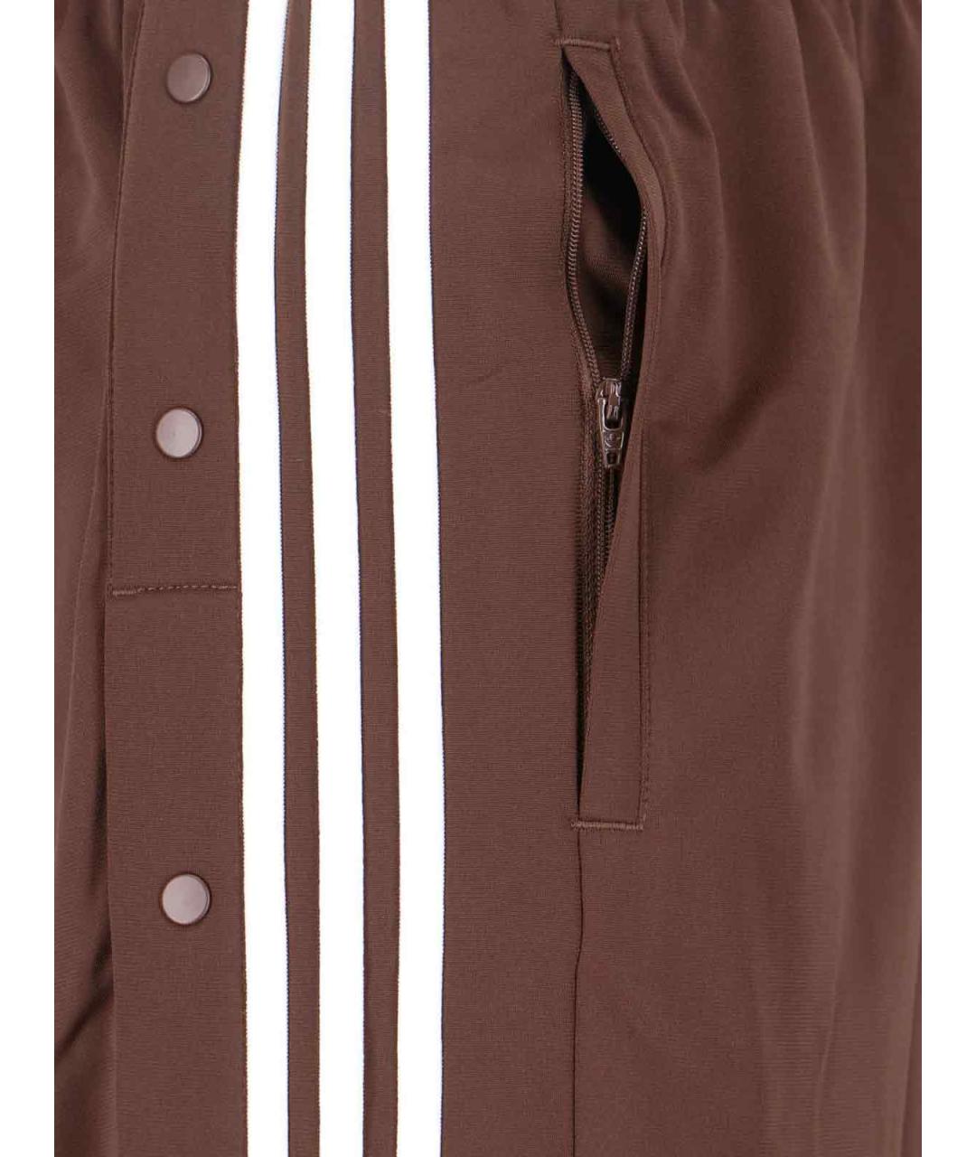 ADIDAS Коричневые полиэстеровые повседневные брюки, фото 4