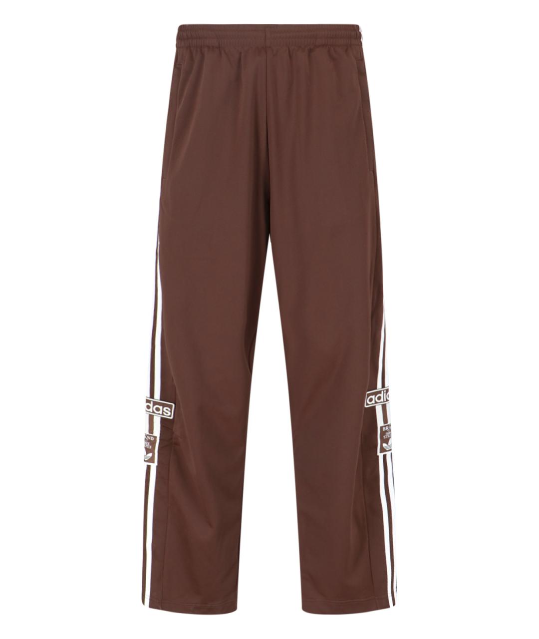 ADIDAS Коричневые полиэстеровые повседневные брюки, фото 1