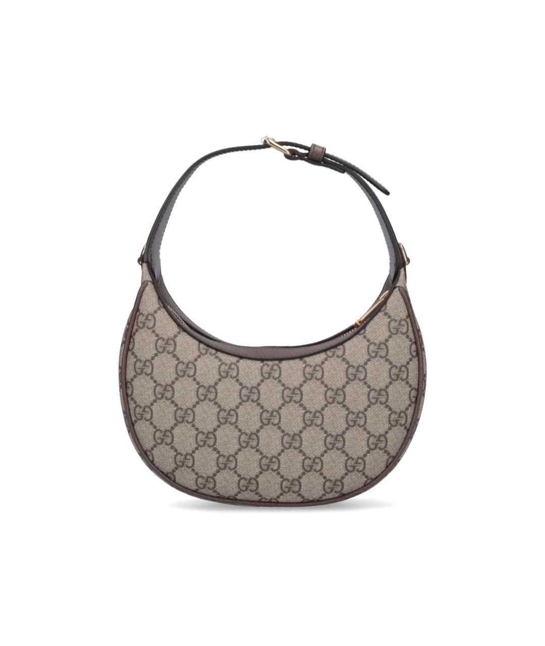 GUCCI Коричневая кожаная сумка через плечо, фото 3