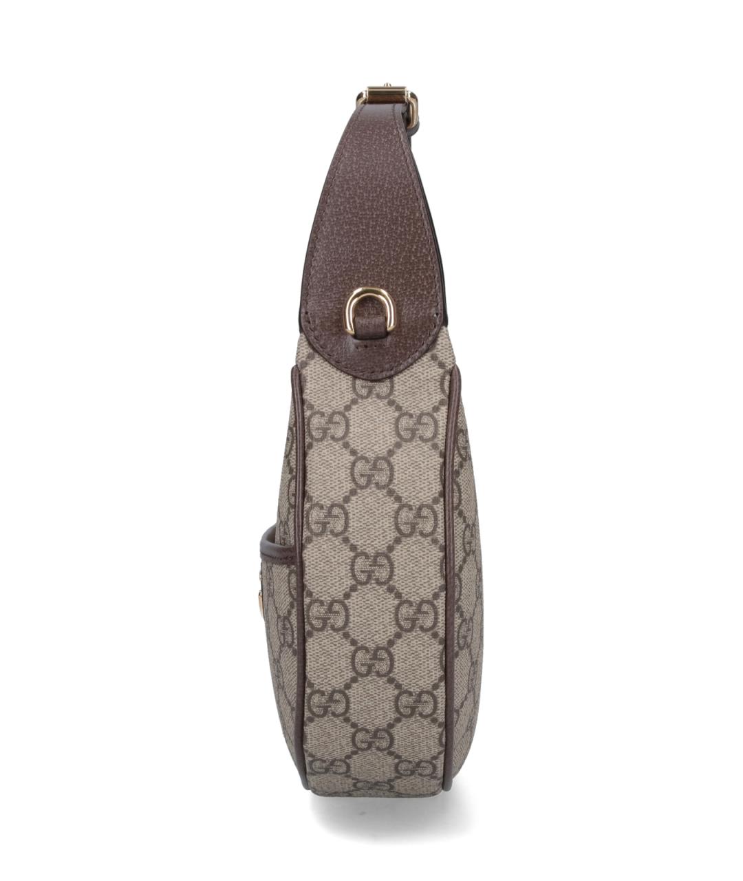 GUCCI Коричневая кожаная сумка через плечо, фото 5