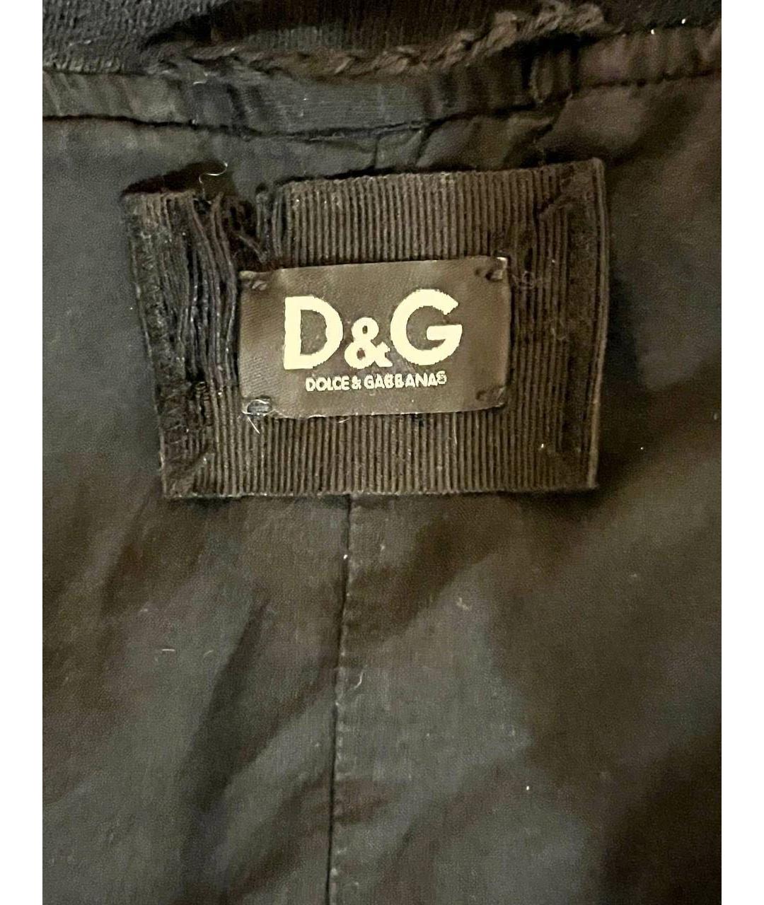 DOLCE&GABBANA Черный шерстяной жакет/пиджак, фото 4