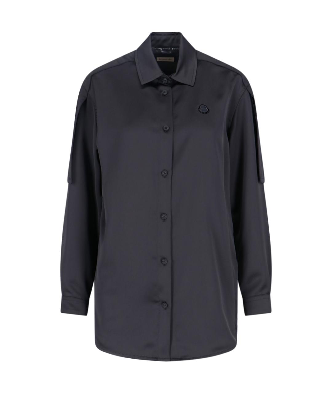 MONCLER Черная полиэстеровая рубашка, фото 1