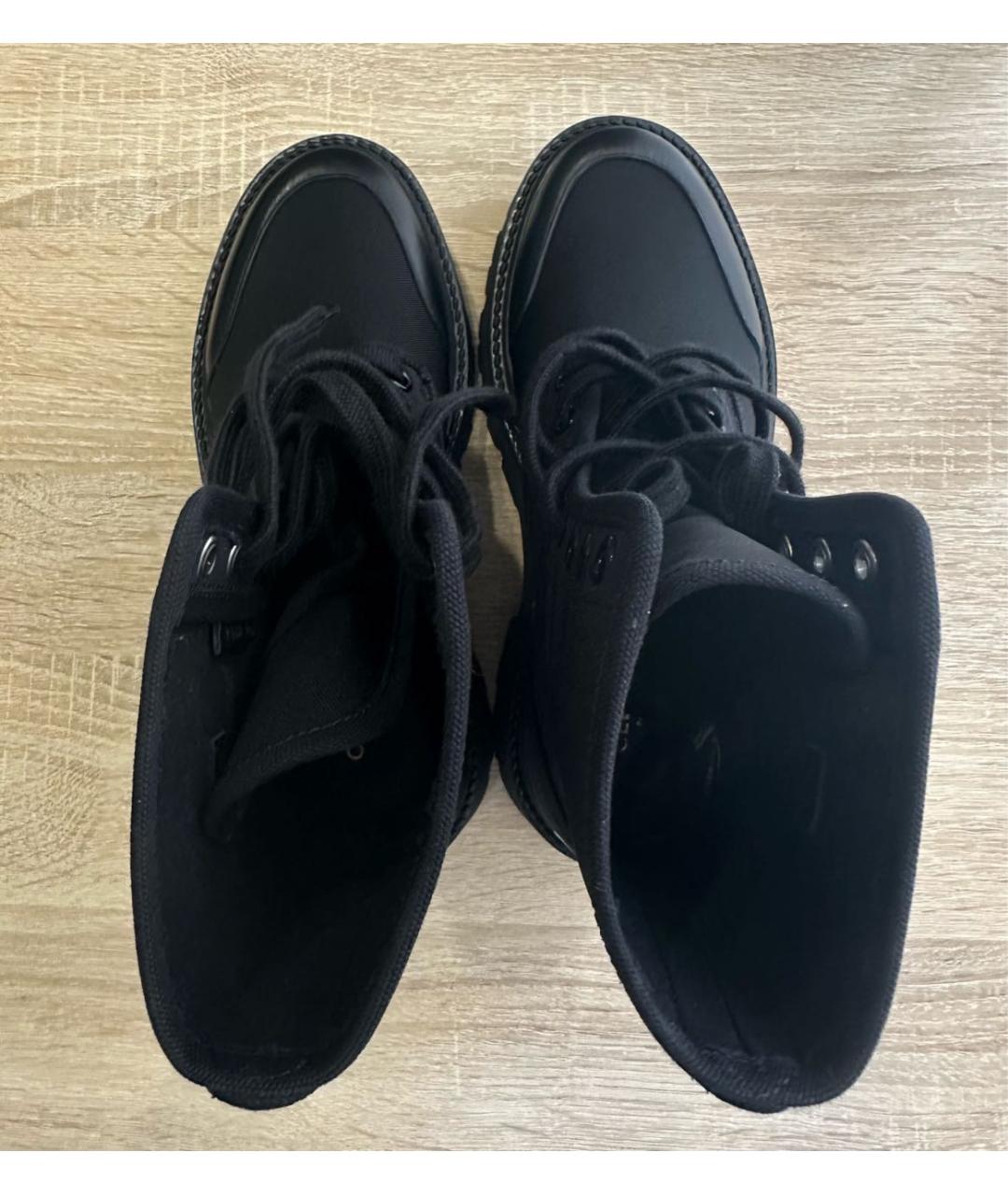 CELINE Черные текстильные ботинки, фото 3