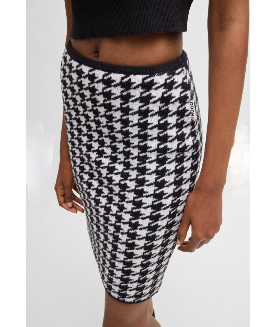 HUGO Мульти хлопковая юбка мини, фото 4